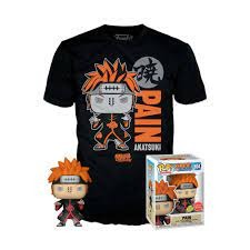 Naruto - Funko Bundle Tshirt  Pain (GSE)(glow in the dark) Pop!
